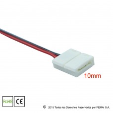 Conector Rápido 10mm con Cable para Tiras LED MonoColor SIN Soldadura